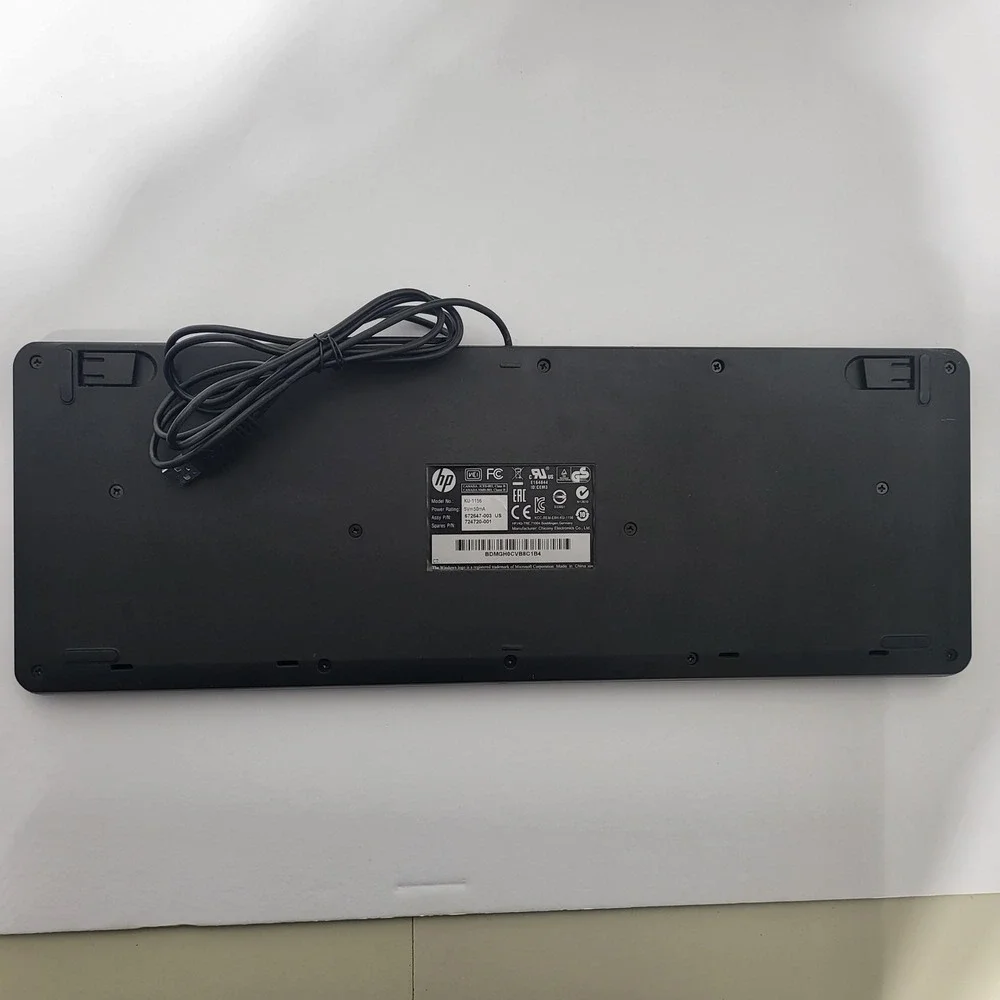 HP‎ KU 1156 Wired USB Keyboard Black Full Size Standard Layout 